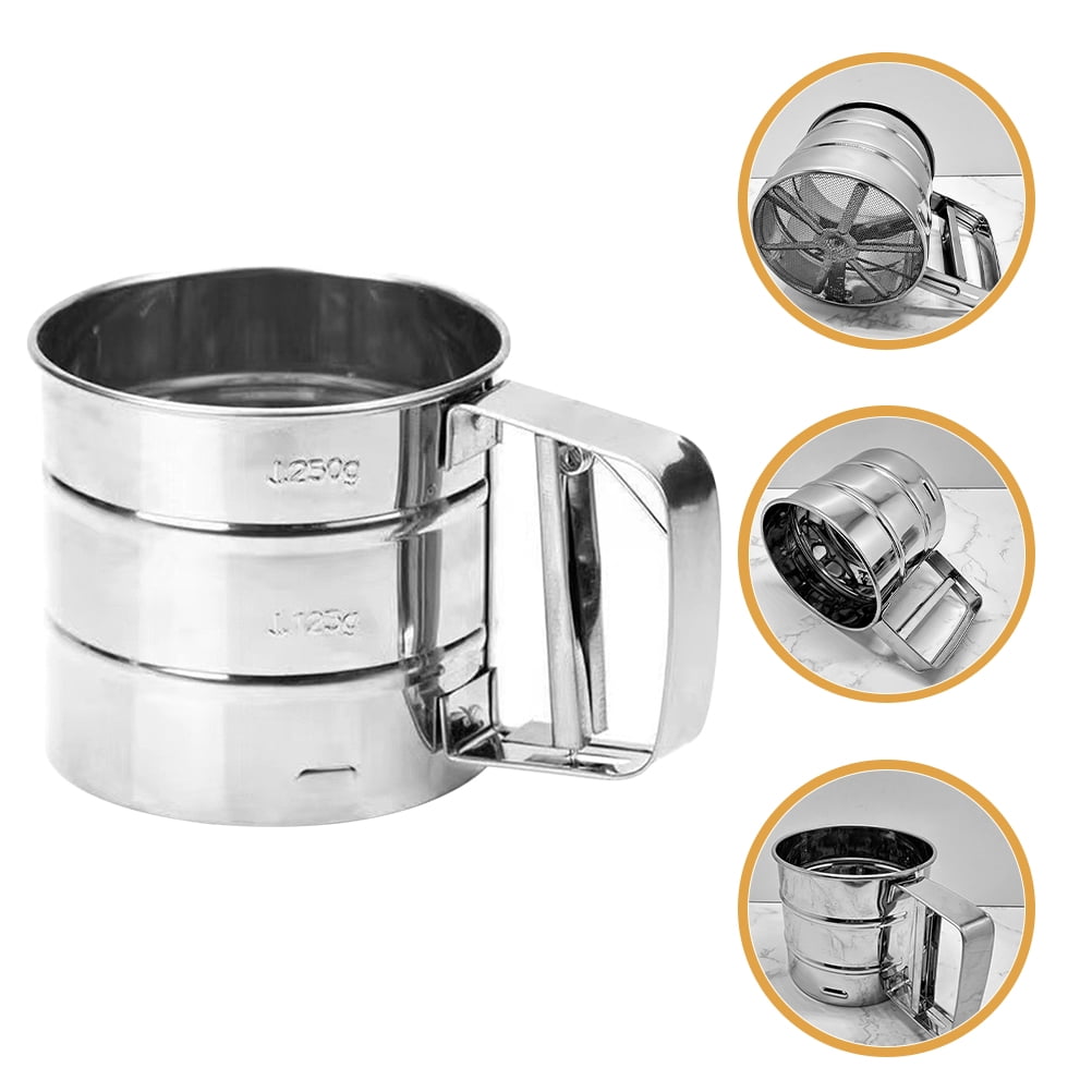 PENIKOKO Stainless Steel Fine Powder Sieve Kitchen Strainer Mesh Set ...