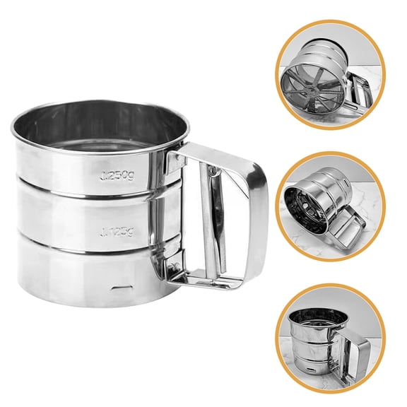 PENIKOKO Stainless Steel Fine Powder Sieve Kitchen Strainer Mesh Set for Baking Cooking