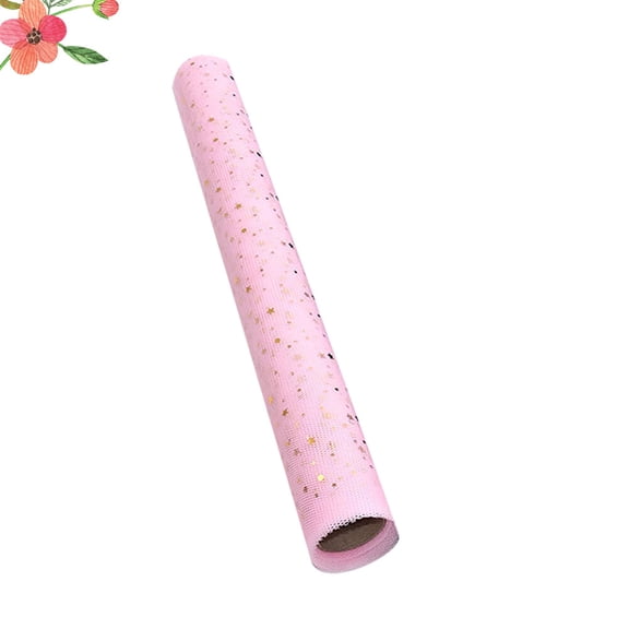 PENIKOKO Flower Bouquet Accessories Floral Mesh Pink Wrapping Material for Graduation 1Pack