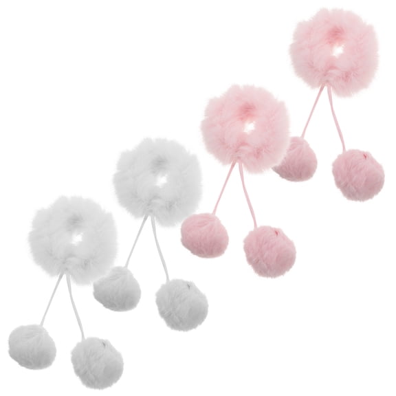 PENIKOKO 4pcs Elastic Hair Bands Soft Hair Ties Korean Style Hair Accessories for Women and Girls