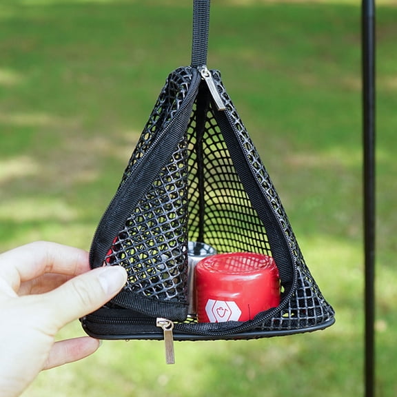 PENIKOKO Folding Outdoor Drying Net Black Nylon PVC Zipper Lock Hanging Mesh for Camping Garden Plants Fish