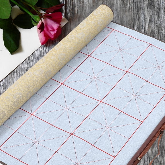 PENIKOKO Golden Fabric Scroll for Calligraphy Practicing and Home Calligraphy Supply, Compact Size 1Pc