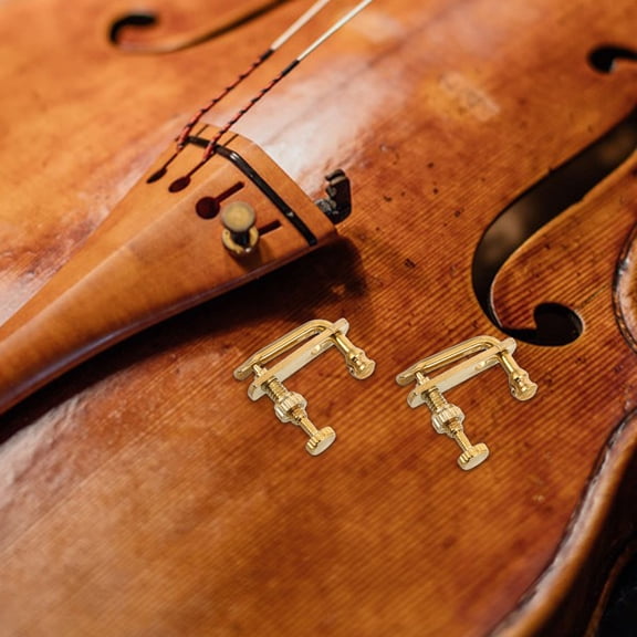 PENIKOKO Golden Metal Violin Fine 4Pcs for Beginners and Performance