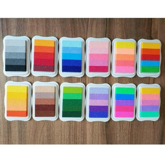 PENIKOKO Gradient Colors Craft Ink Pads for Scrapbooking Card Fabric Wood Paper 10.4X2.6In 1Pack