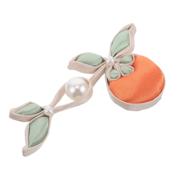 PENIKOKO Green Cheongsam Buttons with Traditional Persimmon Pattern Fabric and Plastic Fasteners for Elegant Clothing