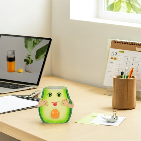 PENIKOKO Green Resin Avocado Planter for Indoor and Flower Pots, Home Decoration and Garden Accessories