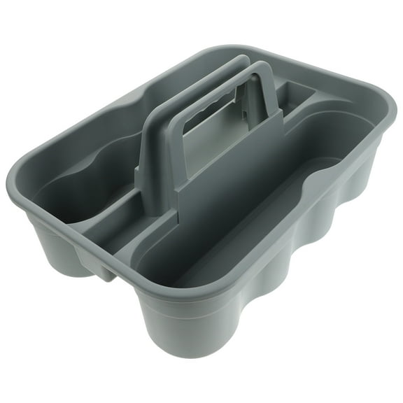 PENIKOKO Grey Lightweight Plastic Storage Basket for Cleaning Supplies, Car Accessories, Shower and Home Organization