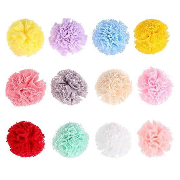PENIKOKO 120Pcs Assorted Color Round Mesh Pompoms for Crafts, Decorations, Party, Home, and Kids Art Projects