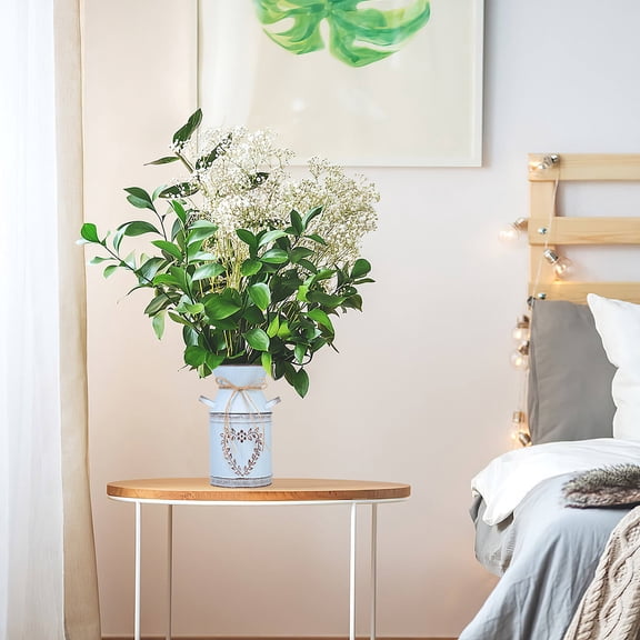 PENIKOKO Romantic Flower Pot Metal Home Adornment 1Pcs