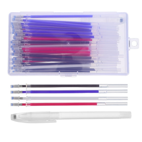 PENIKOKO Heat Erasable Fabric Marking Pens, Assorted Colors, Water Soluble Sewing Markers with 1mm Fine Point Refills
