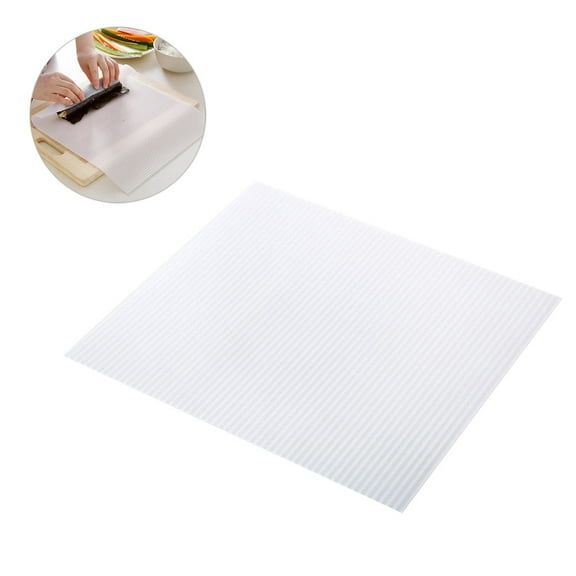 PENIKOKO White Sushi Rolling Mat with Wave Pattern, , Easy to Clean, Non- , , 1 Piece