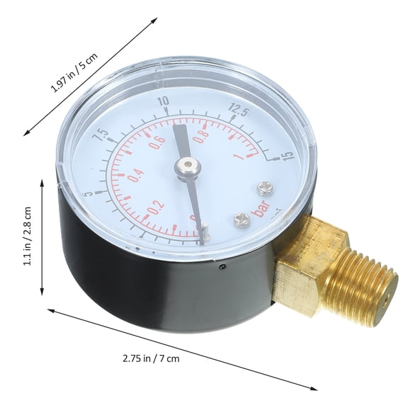 PENIKOKO Air Compressor High Pressure Gauge with Dual Bar and Psi Measurement for Accurate Readings