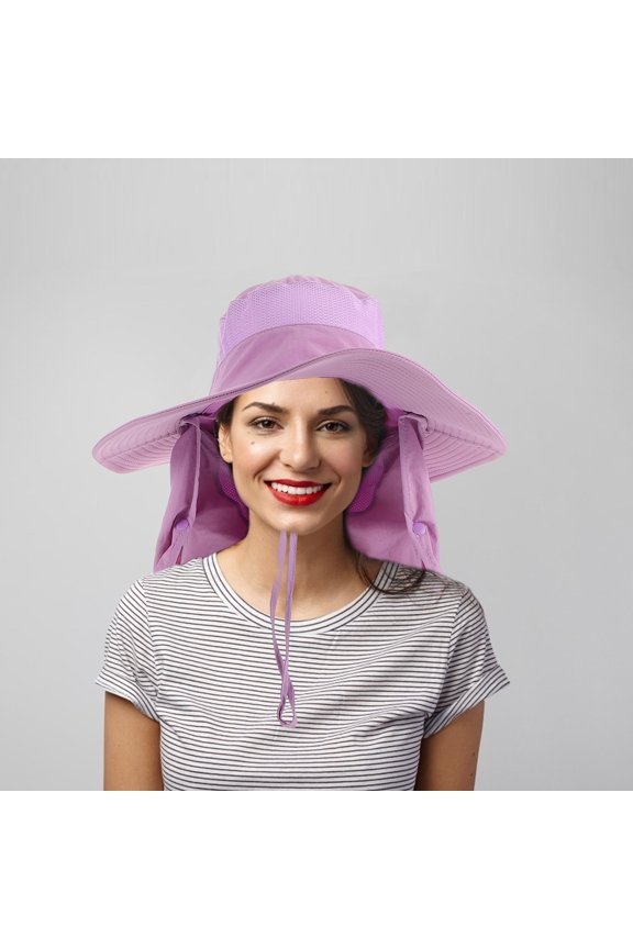 Hiking Camping Hat Violet 1 PCS Mesh Material Shields Face and Neck For Outdoor Enthusiasts