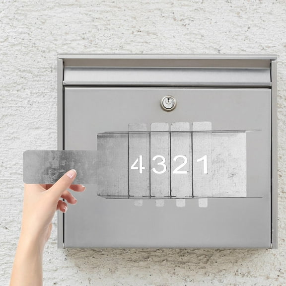 PENIKOKO Mailbox Numbers Stencil Number Stencils Silver Iron 1 Set