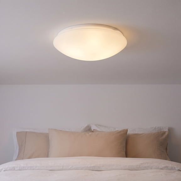 PENIKOKO White Ceiling Light Shield for Home Use with Plastic Construction and Soft Light Diffusion Cover