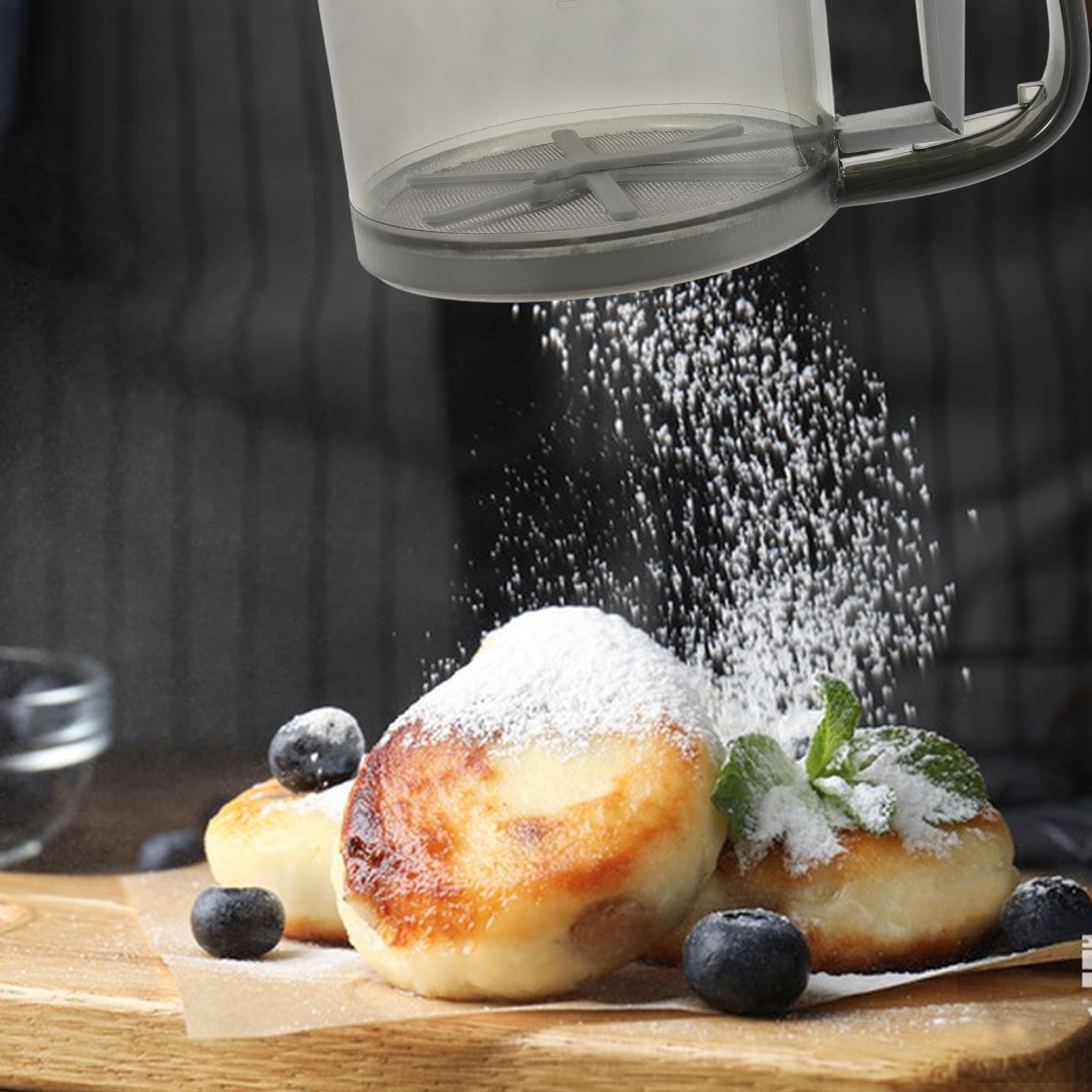 PENIKOKO Handheld Flour Sifter with Fine Mesh Strainer for Baking ...