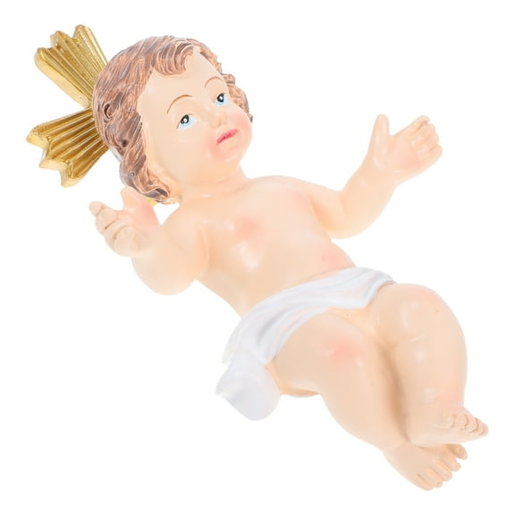 PENIKOKO Jesus Statue Resin Ornament Nativity Scene Decoration for Home and Church Decor, Figurine, 1 Set