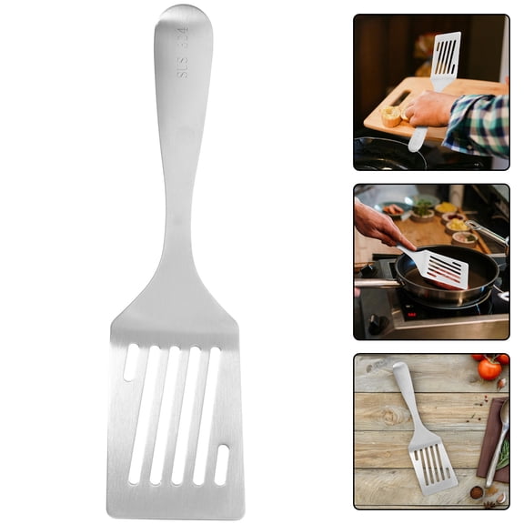 PENIKOKO Stainless Steel Kitchen Spatula Set with Short Handle, Nonstick, Ergonomic Design for Easy Cooking