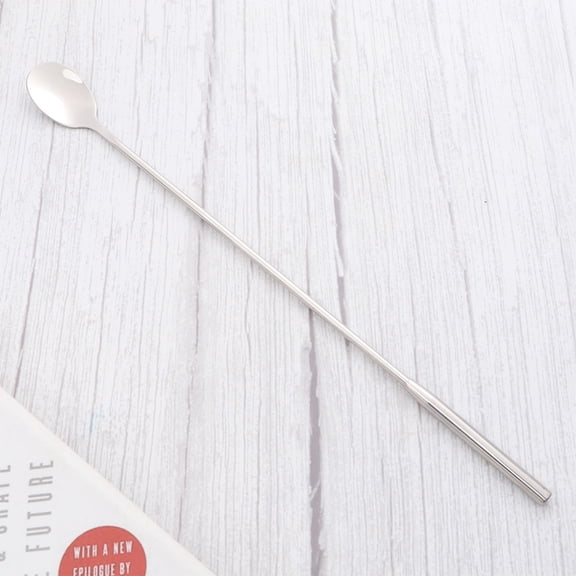 PENIKOKO Latte Spoon Stainless Steel Spoon Silver for Cafe 1Pack