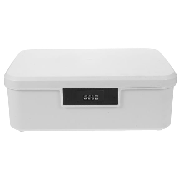 PENIKOKO Lockable Storage Trunk with Combination Lock, White ABS Construction for and Office Storage