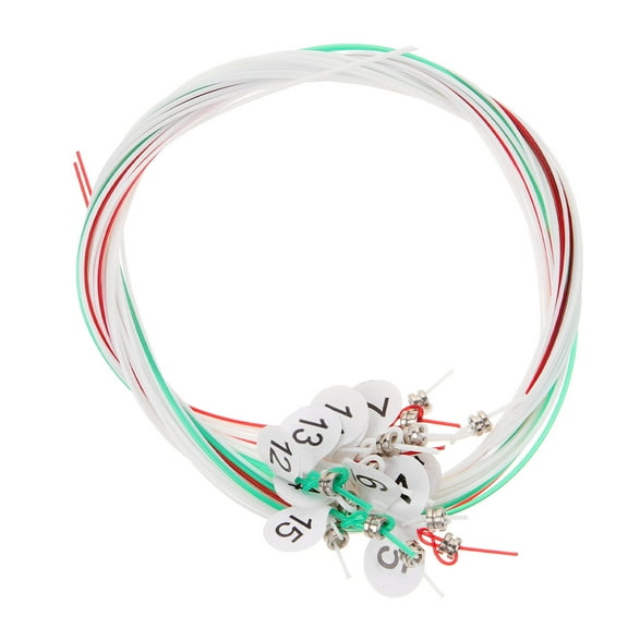 PENIKOKO Lyre Harp Strings 15Pcs Nylon Assorted Color for Beginners and Musicians Replacement