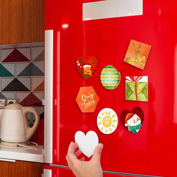 PENIKOKO Magnetic Canvas Panels for Fridge, Creative White Decorative Magnets, Safe Material, Versatile Use, 16 Pack