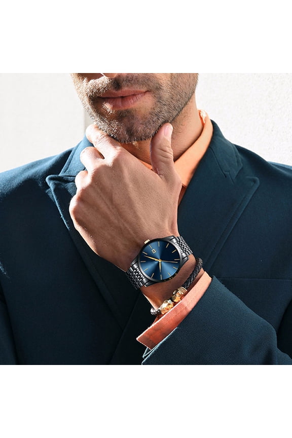 Men Watch Quartz Multi Color with Calendar Display Elegant Business Style