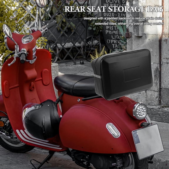 PENIKOKO Motorcycle Rear Seat Bag Waterproof Motorcycle Bags Comfortable Backrest for Daily 1Set