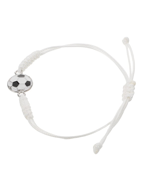 Multi Color Soccer Bracelet for Girls Handcrafted Alloy Adjustable Charm Bracelet for Party Use