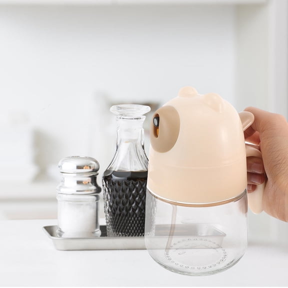 PENIKOKO Multifunctional Glass Oil Dispenser for Kitchen with Large Capacity and Clear Content Monitoring, Easy Pouring and Storage