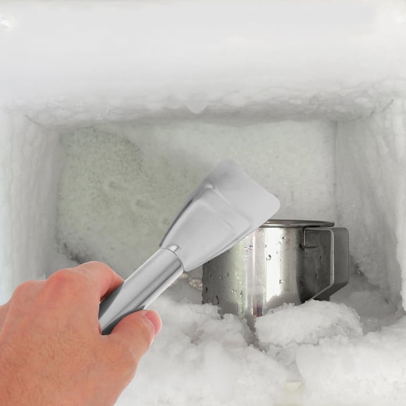 PENIKOKO Multifunctional Silver Stainless Steel Ice Scraper for Freezer Frost Removal and Kitchen Cleaning Tools 10.5 inches