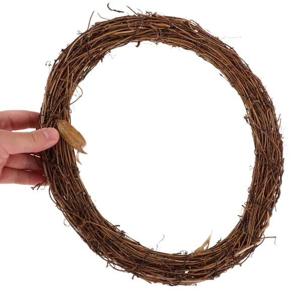 PENIKOKO Natural Grapevine Wreath Frame for Crafts and Home Decor, Rustic Plain Circle Vine, 1 Piece Year-Round Use