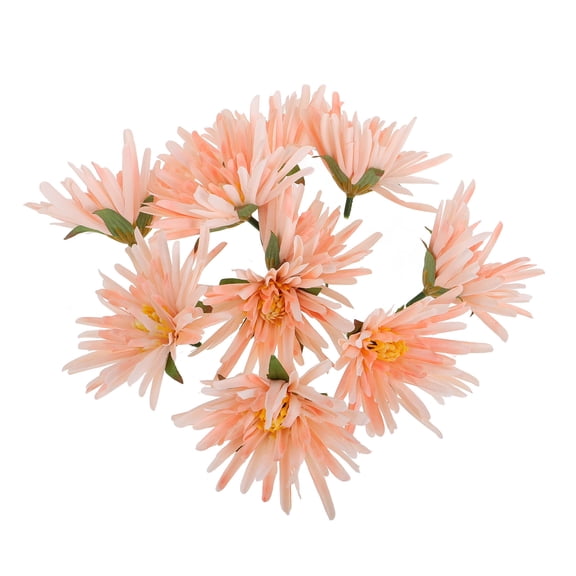 PENIKOKO Orange Silk Daisy Flower Heads for Decoration 10pcs Realistic Faux Daisies for DIY Crafts