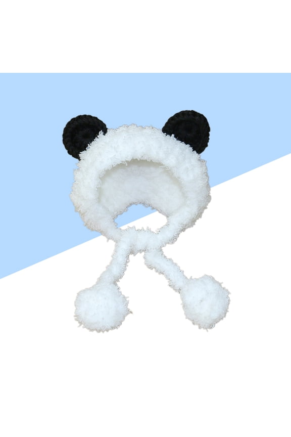Panda Ear Headband Cold Weather Protector for Cats and Dogs, Soft Ear Warmer 1 Set