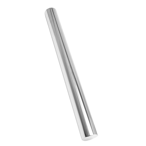 PENIKOKO Plated Silver Stainless Steel Rolling Pin for Dumpling Wrappers Non Stick Kitchen Use
