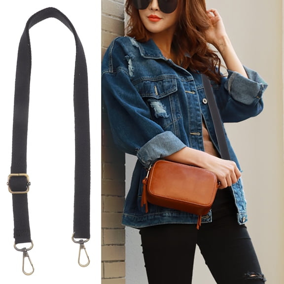 PENIKOKO Polyester Adjustable Black Shoulder Strap Replacement for Messenger and Crossbody Bags Accessories