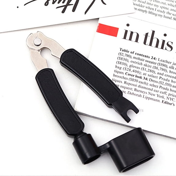 PENIKOKO Portable Black Guitar String Winder with Pin Remover Tool for Guitar, Bass, Mandolin Accessories