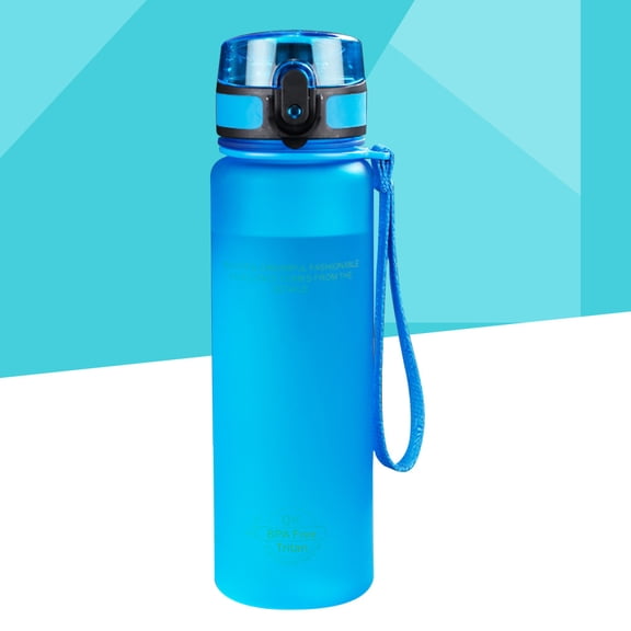 PENIKOKO Portable Sports Water Bottle with Buckle, Dishwasher Safe Plastic Bottle for Outdoor and Gym Use