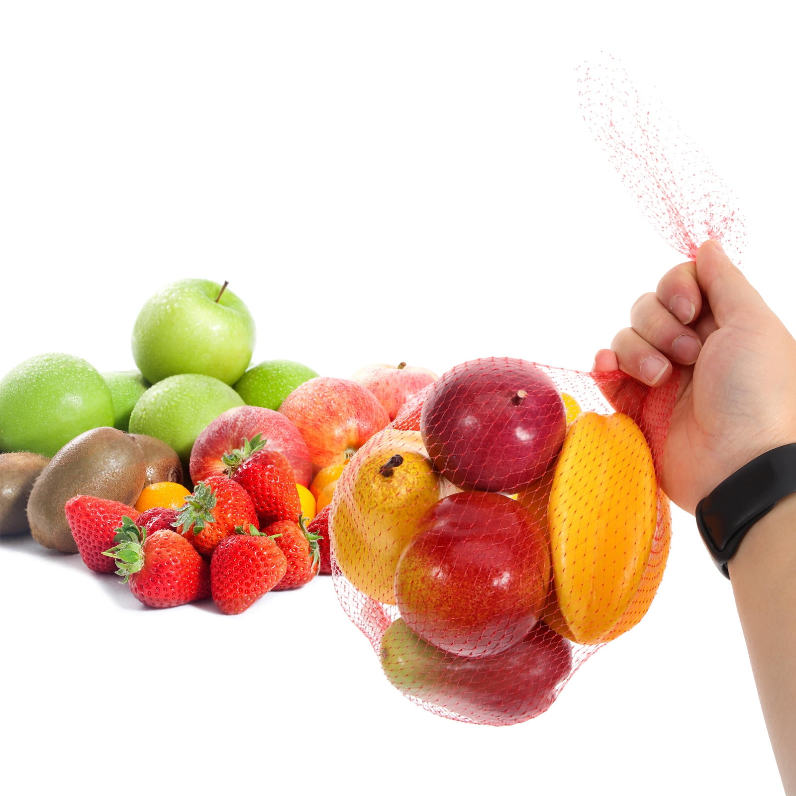 Feed Storage Signage PENIKOKO Portable Mesh Produce Bags, Reusable Nylon Net Grocery Bags ...