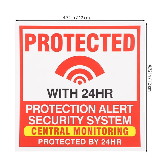 PENIKOKO Protective Adhesive Alarm Window Stickers Paper Decals for Security and Intrusion Deterrence