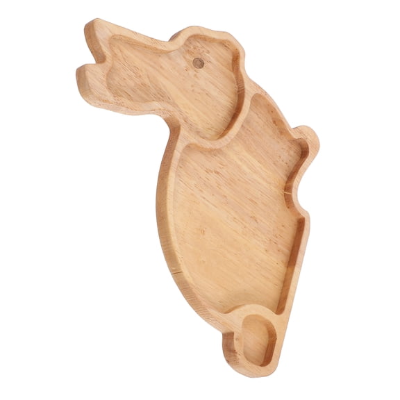 PENIKOKO Rabbit Shape Wood Plate Khaki Cheese Platter for Home 1Set