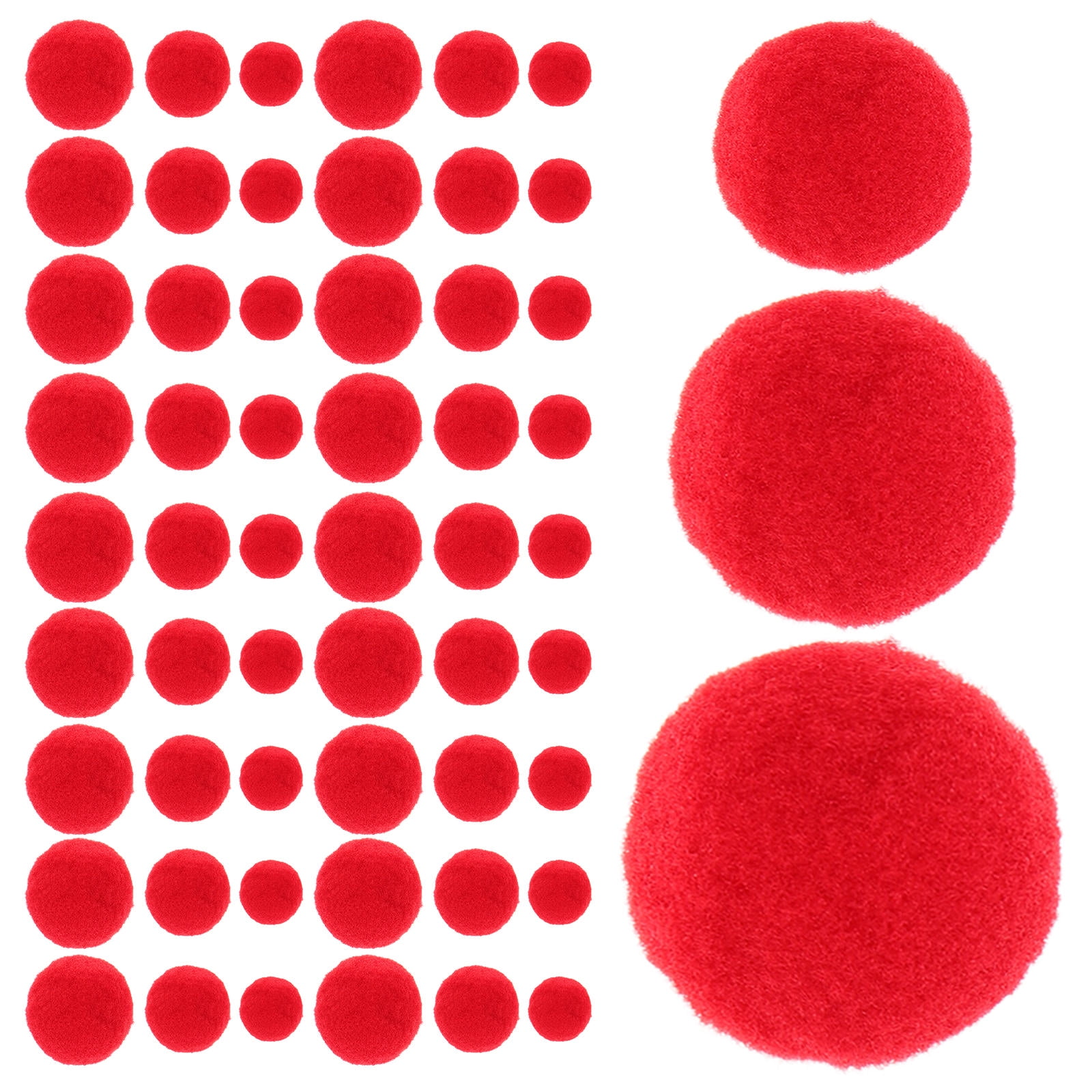 PENIKOKO Red Christmas Craft Pom Poms for Holiday Decorations, Arts and Crafts, Kids and Adult Festive Fun