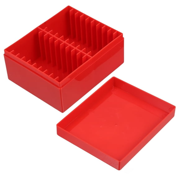 PENIKOKO Red Display Box, PC Material, Multifunctional Compact Design, Lightweight Storage Case with 20 Holders