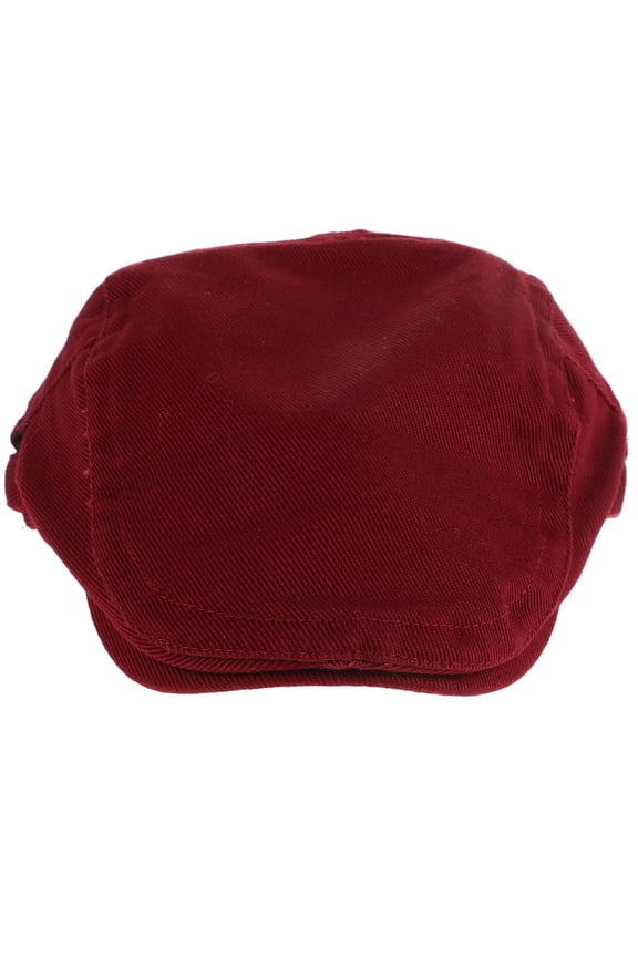 Red Vintage Washed Newsboy Flat Cap Adjustable Breathable Beret Hat for Party and Everyday Style