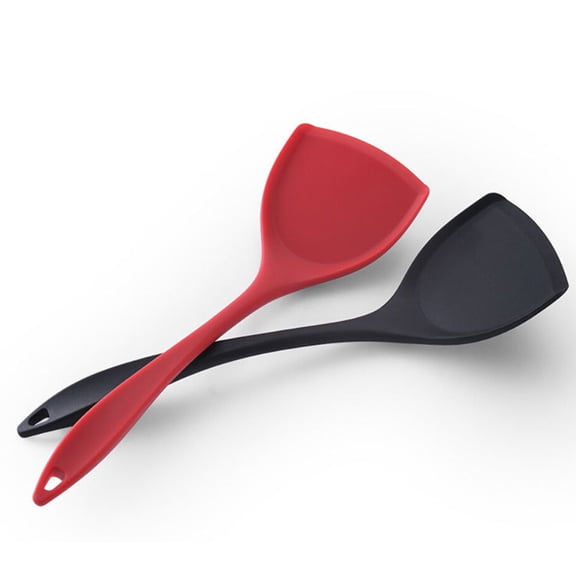 PENIKOKO Red Silicone Spatula Turner Heat Resistant Nonstick Kitchen Utensil Lightweight