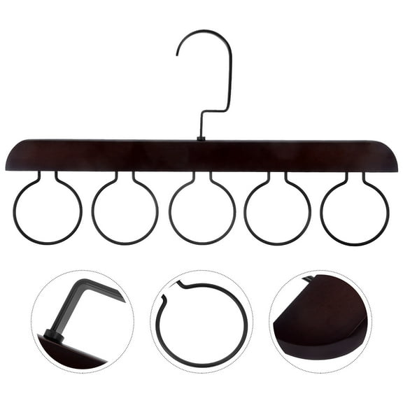 PENIKOKO Wooden Ribbon Storage Rack Belt Hanger Multifunctional Organizer for Wardrobe Closet 1 Set