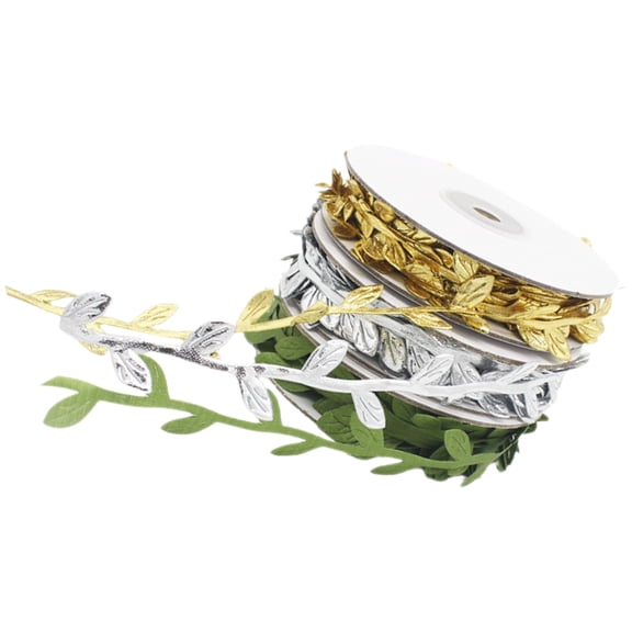 PENIKOKO Artificial Leaf Ribbon Rolls for Fall Wreaths, Crafts, and Home Decor - Decorative Garland Tape for Seasonal Decoration