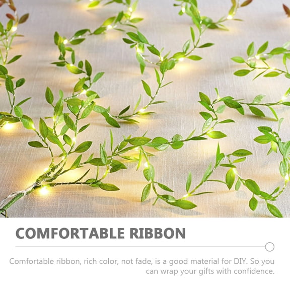 PENIKOKO Artificial Leaf Ribbon Rolls for Fall Wreaths, Crafts, and Home Decor - Decorative Garland Tape for Seasonal Decoration