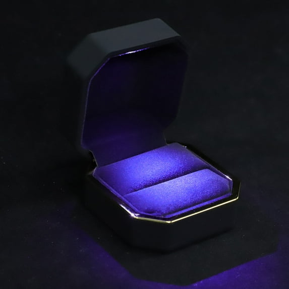 PENIKOKO Romantic Black LED Box for Engagement, Anniversary, Proposal, Wedding, Presentation