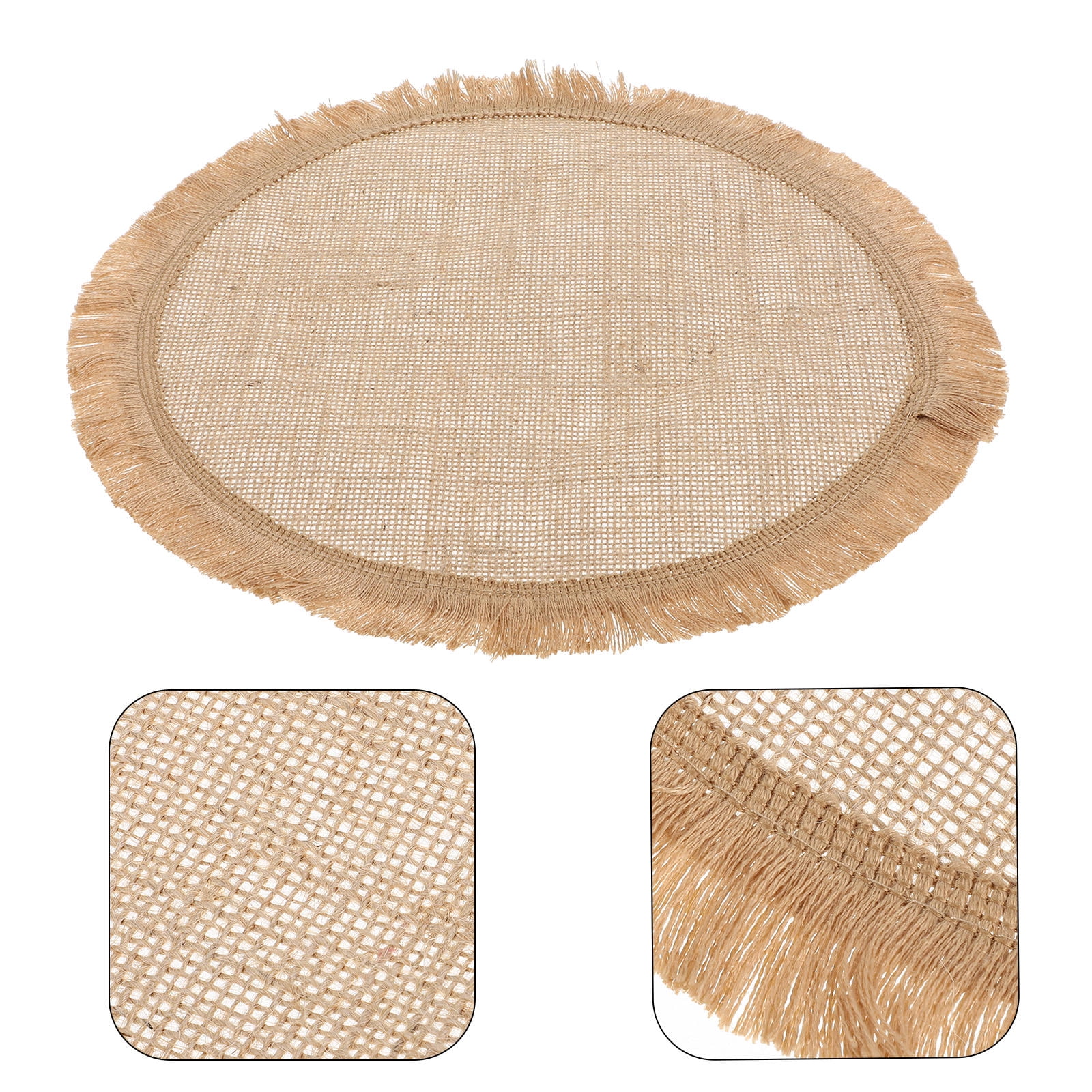 Rustic Mug Rack PENIKOKO Rustic Light Brown Round Placemat Cup Holder Coaster with Heat ...
